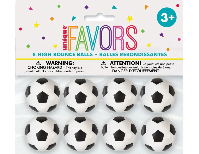 3d Soccer Bouncy Balls 8 Pack