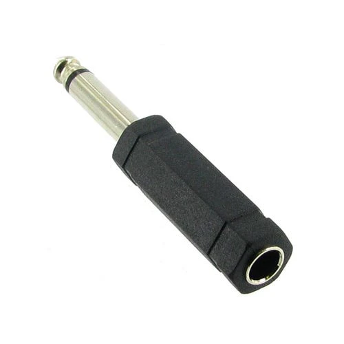 6.35mm 1/4-Inch Stereo Jack Socket to 6.35mm 1/4-Inch Mono Plug Audio Adaptor