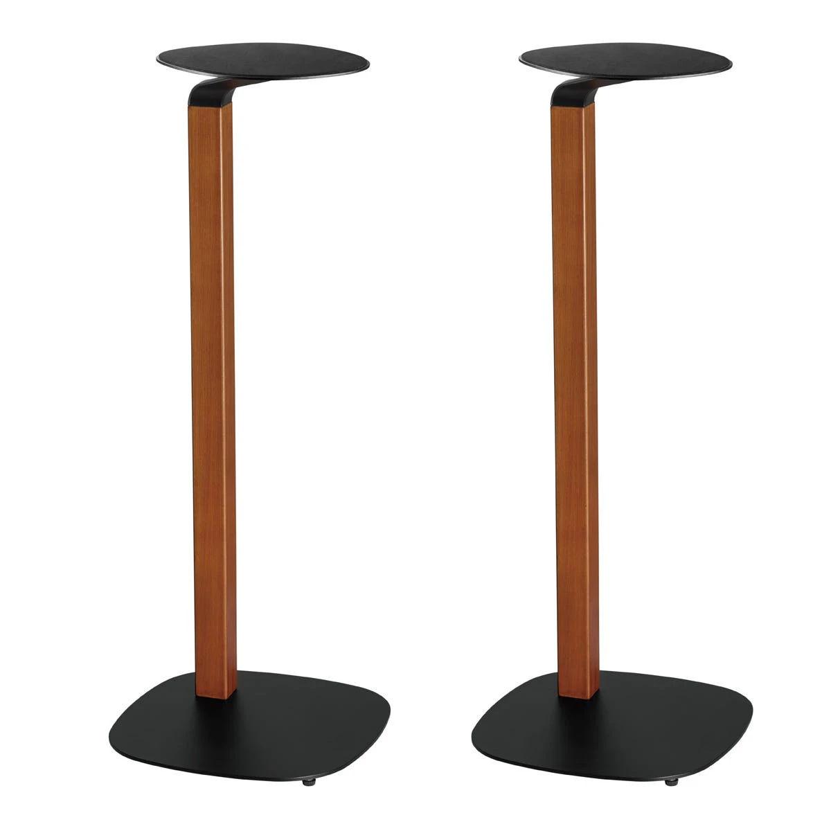 Premium RAXX Pedestal Stands Pair 78cm Tall for Bookshelf Speakers - Black/Walnut, SS30BW