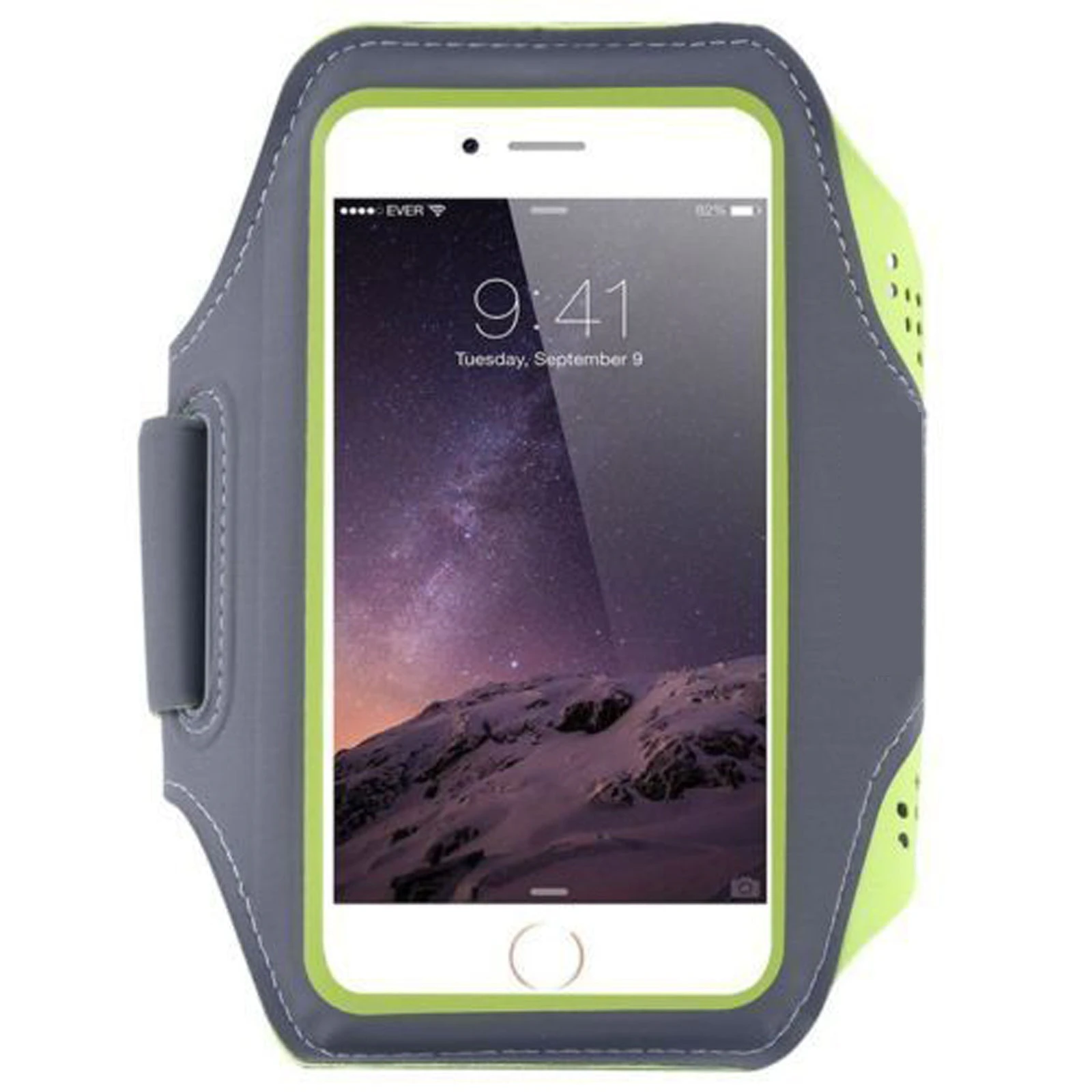 Sports Jogging Running Arm Band Strap ID Phone Holder Armband < 6.5'' Green Universal Breathable