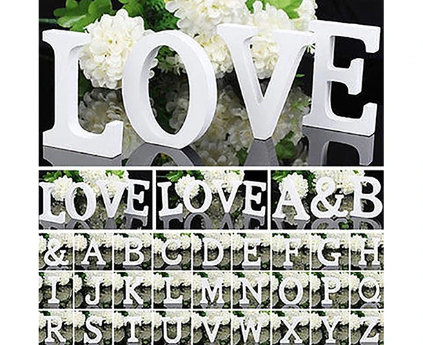 Large Wooden Letter Alphabet Wall Hanging Wedding Party Home Shop Decoration G