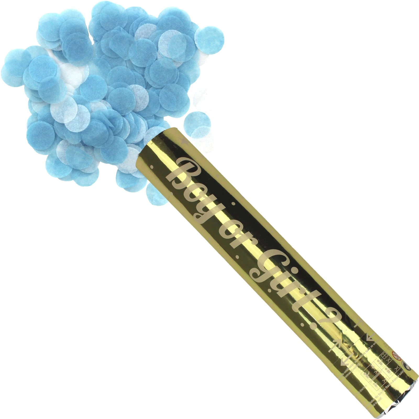 Blue Gender Reveal Confetti Twist Popper