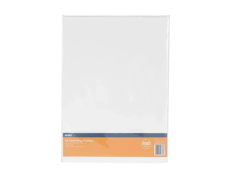 A4 Laminating Pouches, 100 Pack - Anko