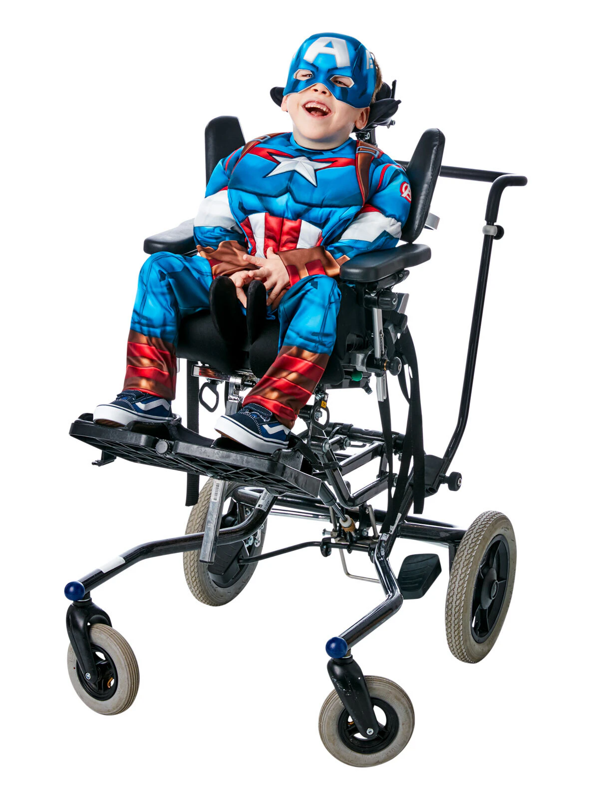 Marvel Captain America Adaptive Boys Dress Up Halloween Party Costume - Blue