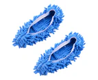 2Pcs/10Pcs Bathroom Kitchen Cleaner Mop Fuzzy Slipper Floor Cleaning Shoe Cover-Purple - Purple