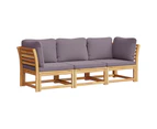 vidaXL 3 Piece Garden Lounge Set with Cushions Solid Wood Acacia