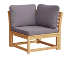 vidaXL 3 Piece Garden Lounge Set with Cushions Solid Wood Acacia