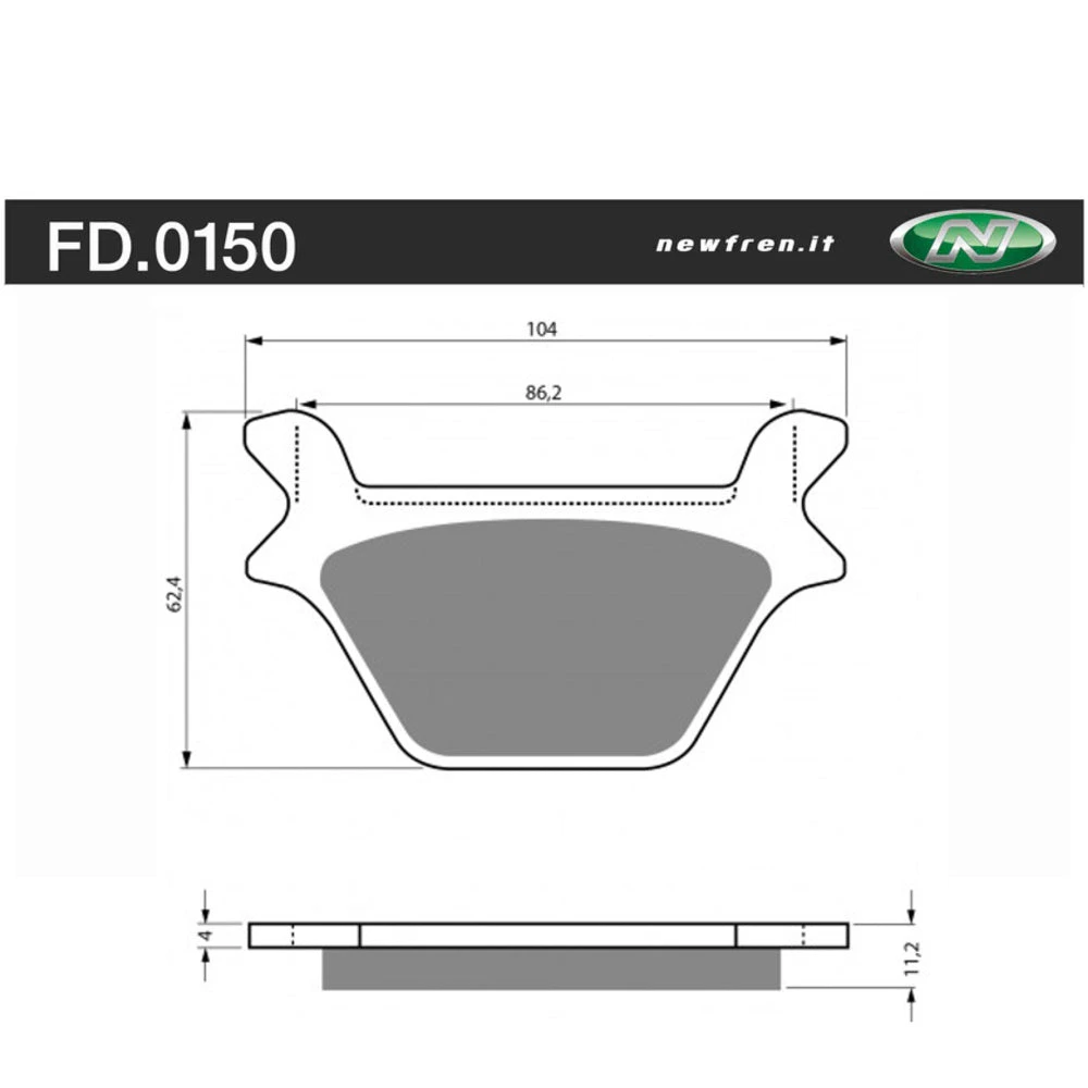 New Fren Rear Brake Pads - Touring H/D Sintered Harley Devidson