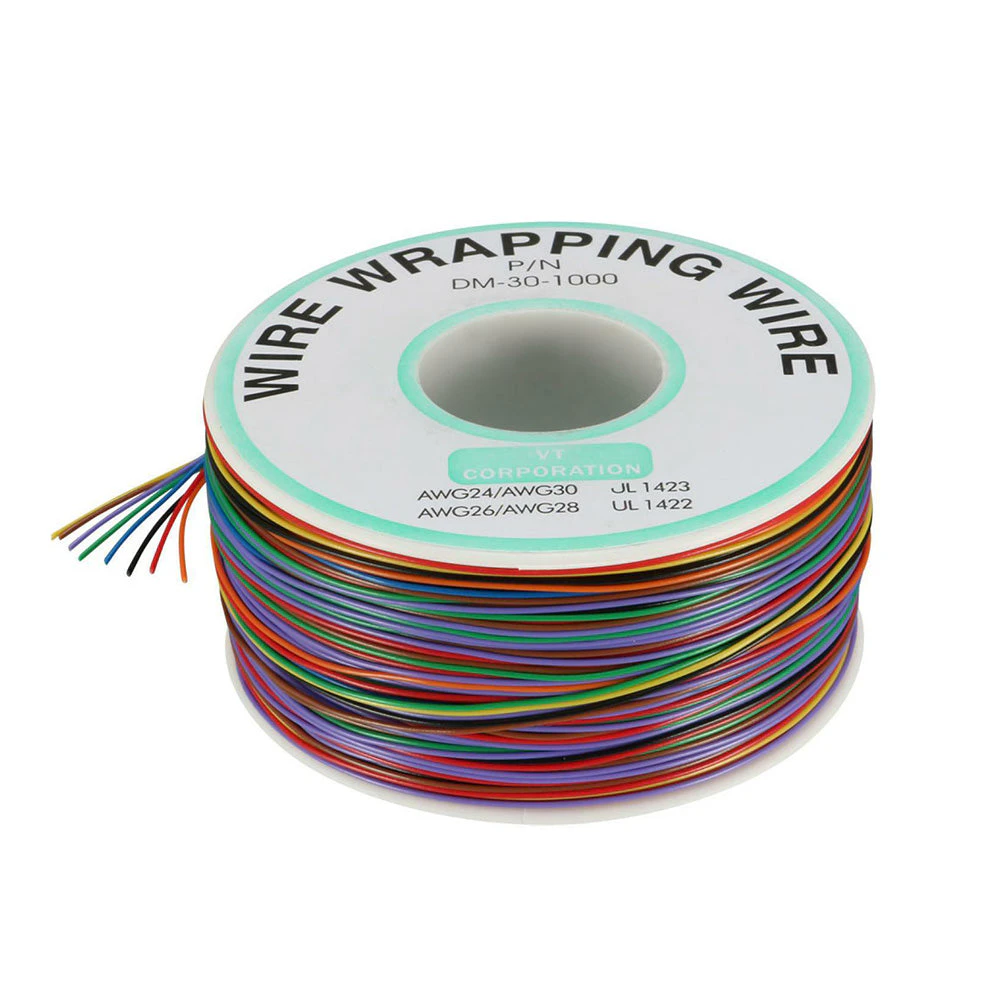 Wrapping Wire Tin Plated Copper Wire P/N DM-30-1000 30 AWG 250M Length 8 Colors