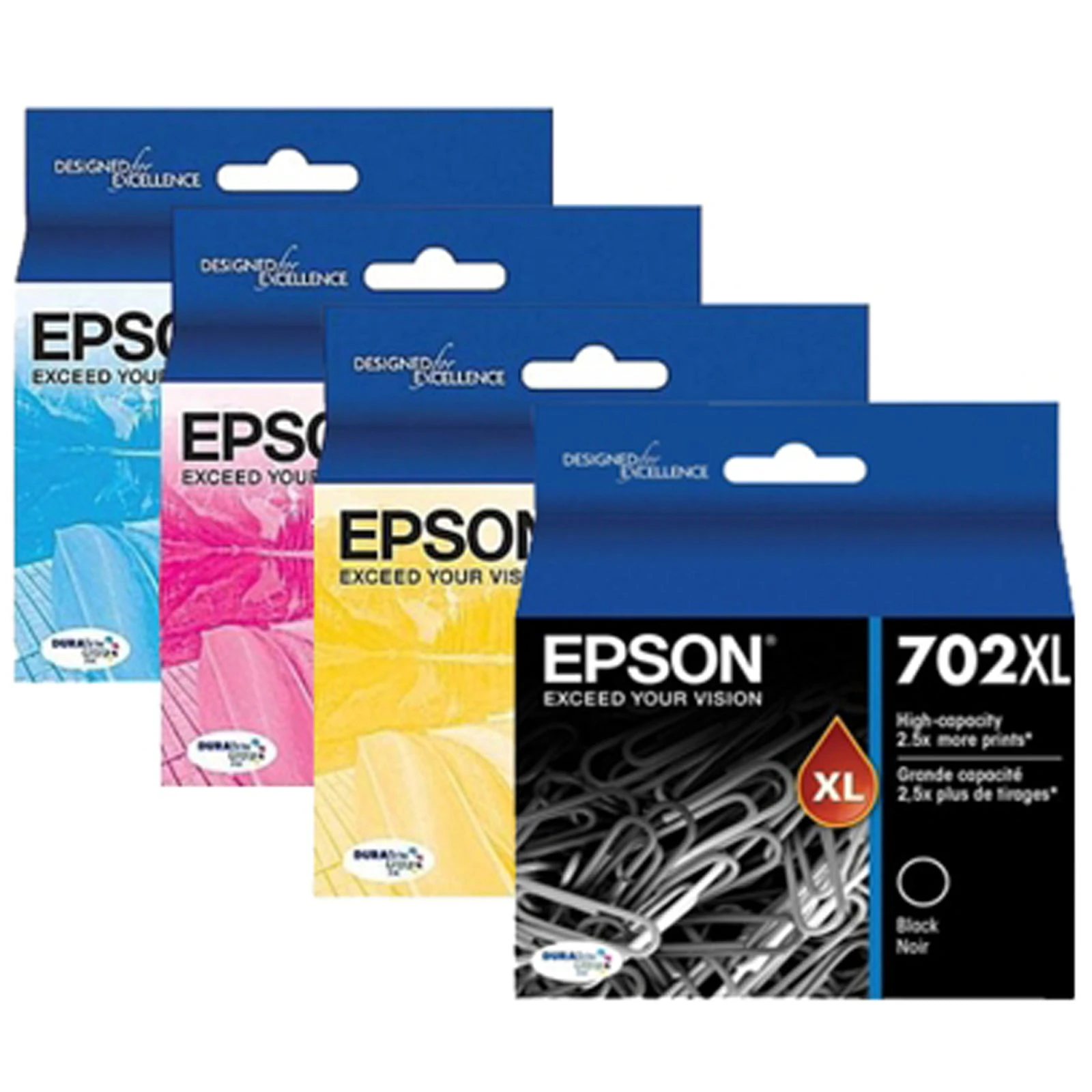 Epson 702XL 4 Ink Cartridge Value WorkForce Pro WF-3720 WF-3725