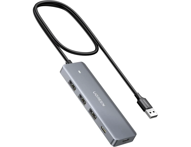 Ugreen Ultra Slim 4 Port USB 3.0 Hub 5Gbps Data Transfer Laptop PC Mac Xbox PS5