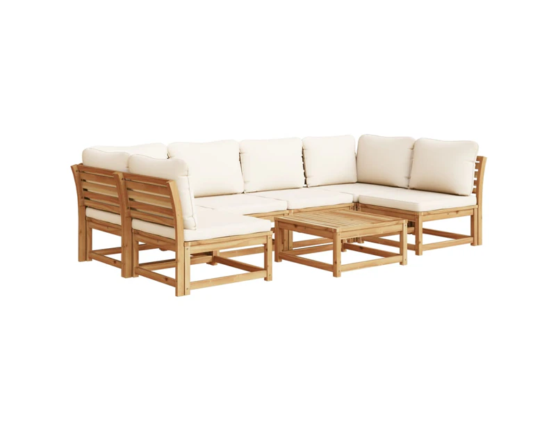 vidaXL 7 Piece Garden Lounge Set with Cushions Solid Wood Acacia