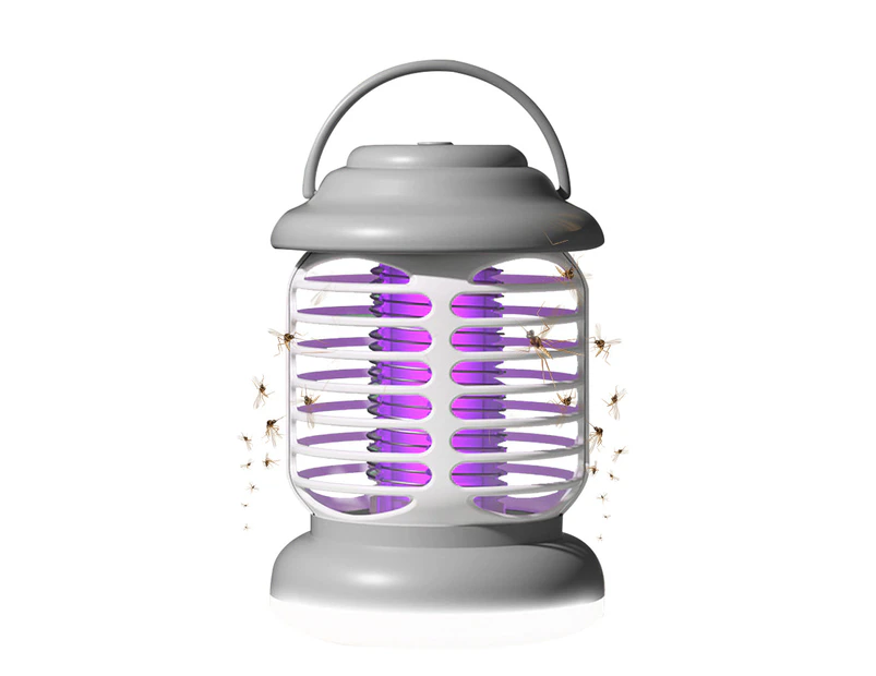 Portable Electric Mosquito Lamp USB Mosquito Zapper Killer Trap Grey