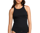 Bonds Organics Chesty Singlet Womens Ribbed Tank Top Underwear Black WTHY