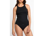 Bonds Organics Chesty Singlet Womens Ribbed Tank Top Underwear Black WTHY