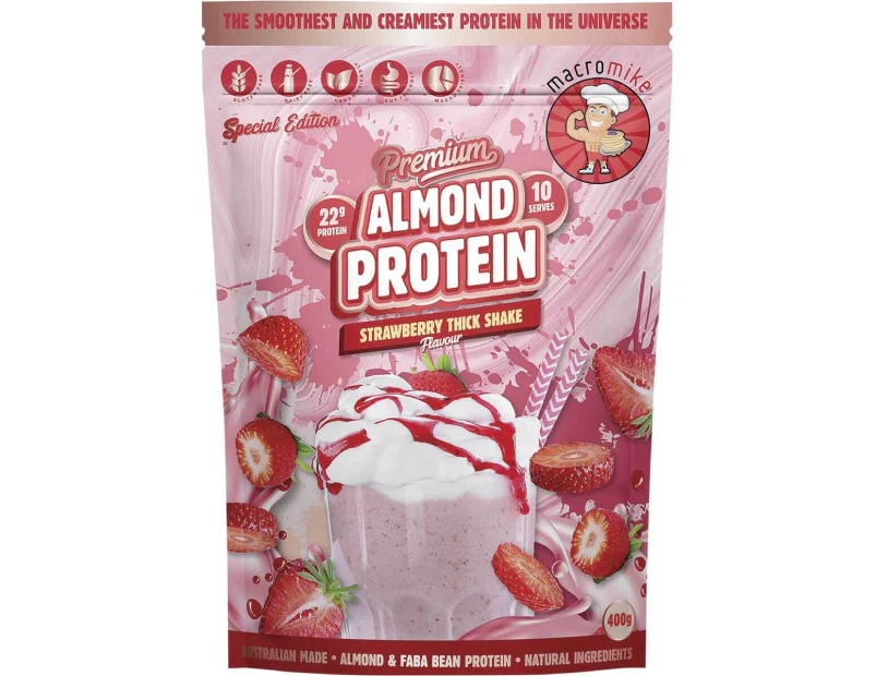 Premium Almond Protein (Strawberry Thick Shake) - 400g