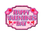 Happy Valentine's Day Cutout Wall Decoration
