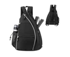 Pickleball Bag Pack Reversible Backpack Travel Sports Sling Bag Black