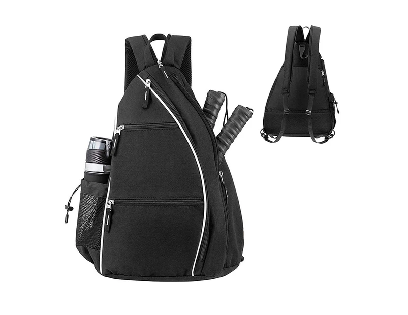 Pickleball Bag Pack Reversible Backpack Travel Sports Sling Bag Black