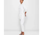 Target Washed Denim Boiler Suit - White
