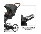 Baby Stroller Muff Waterproof Hand Warmer Baby Stroller Cuff with Wheel Trailer Windproof Fleece for Winter