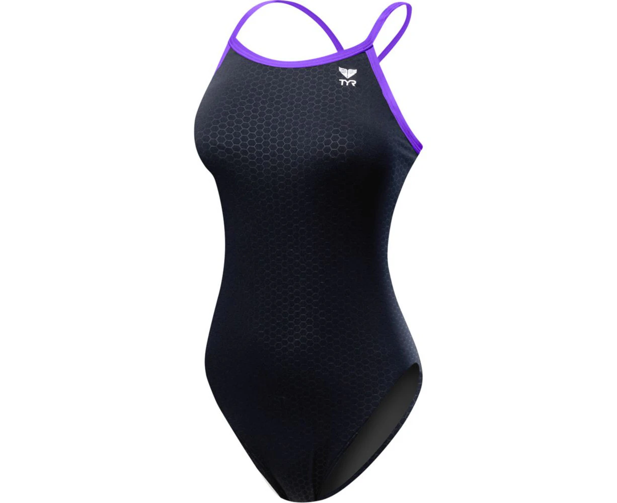 (black/purple, 30) - TYR Women's Hexa Diamondfit Swimsuit