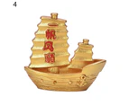 Mini Resin Fortune Tree Chinese Golden Ingot Home Office Desk Landscape Ornament-4#