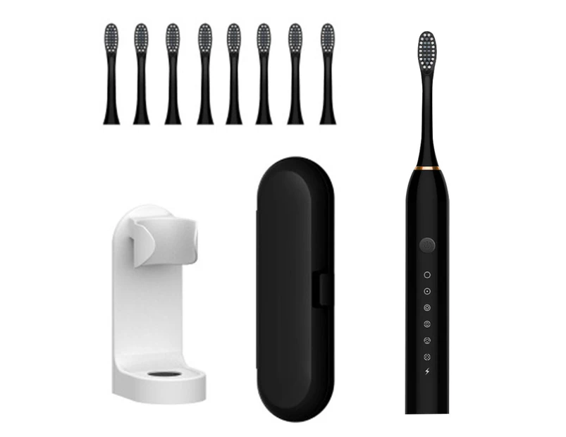 Electric Toothbrush with Smart Timer Whitening-Powerful Sonic Cleaning - Black