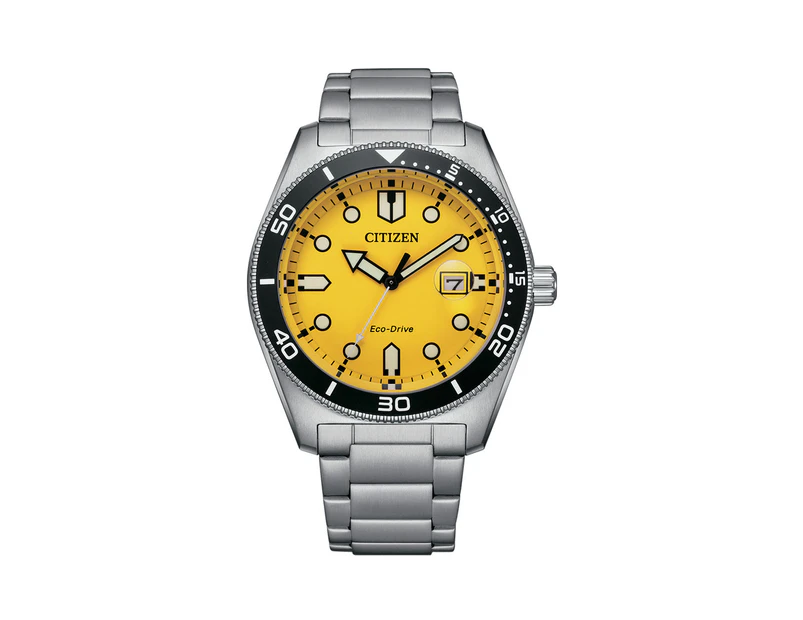 Citizen Eco-Drive Sport Yellow Dial Men's Watch AW1760-81Z