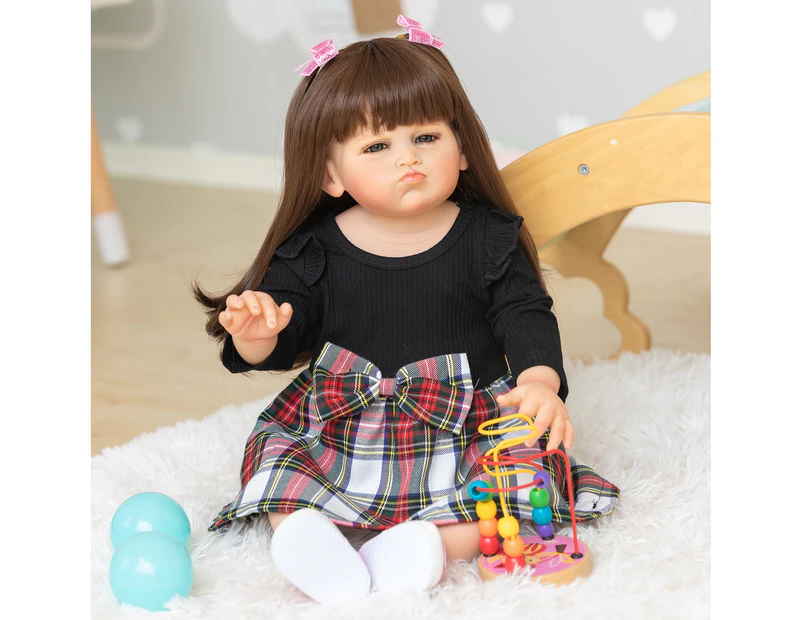 NPK 28inch Huge Toddler Size Already Painted Finished Reborn Doll Grace 3D Skin Visible Veins Collectible Art Doll