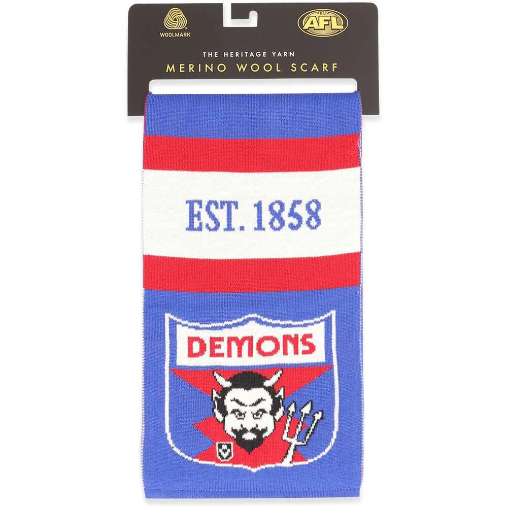 Melbourne Demons Merino Wool Throwback Scarf