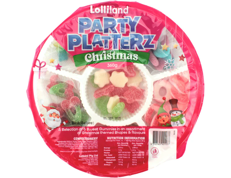 Christmas Lolly Party Platter (360g Tray)