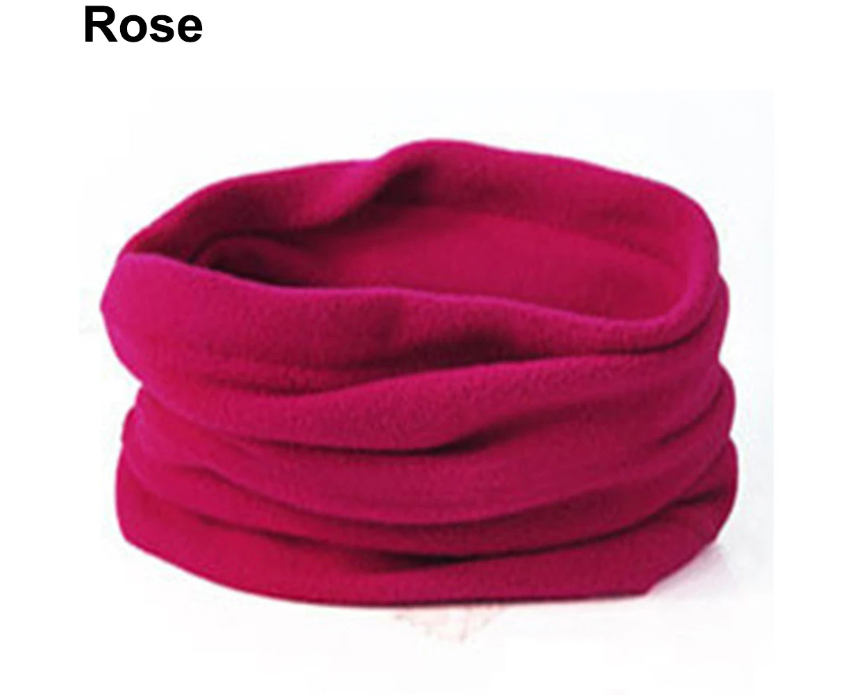 Polar Fleece Thermal Neck Warmer Winter Sports Gaiter Face Mask Snood Hat Scarf Rose