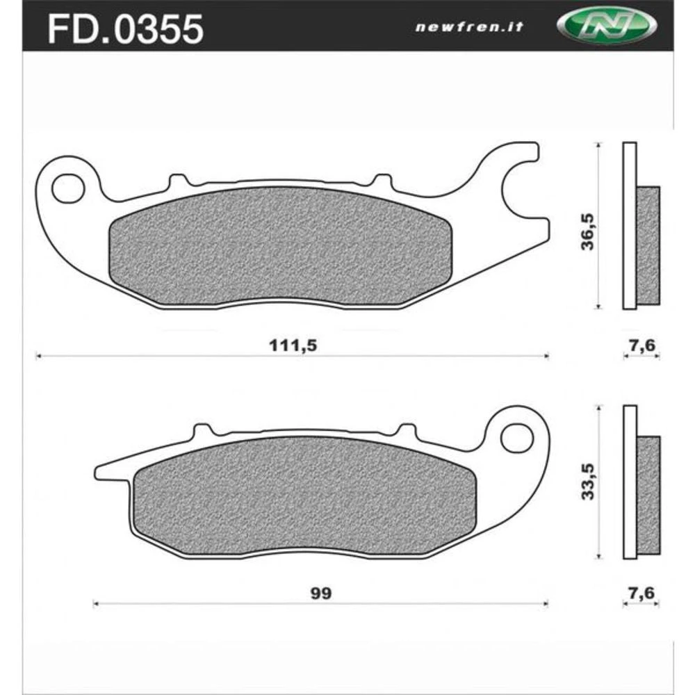 Newfren Prake Pads - Touring Organic - HONDA CBR125R 2007-2014