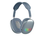Colorful LED Wireless Headphones Bluetooth Stereo Earphones Over-Ear Headset Blue