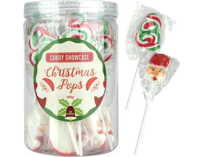 Christmas Tree & Santa Lollipops (Pack of 24)