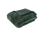 J Elliot Home Rita Sea Kelp Faux Mohair Throw Rug 130 x 160cm