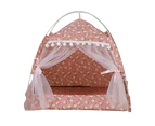 Portable Cat Tents Cat House Foldable Pet Nest for Small Cat Dog Pink
