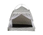 Portable Cat Tents Cat House Foldable Pet Nest for Small Cat Dog Gray