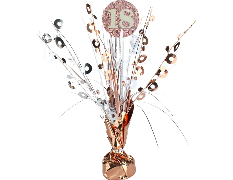Prismatic Rose Gold and White 18th Birthday Spray Centrepiece