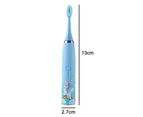 Rechargeable Kids Electric Toothbrush, 4 Modes With Memory, Fun & Easy - Light Blue