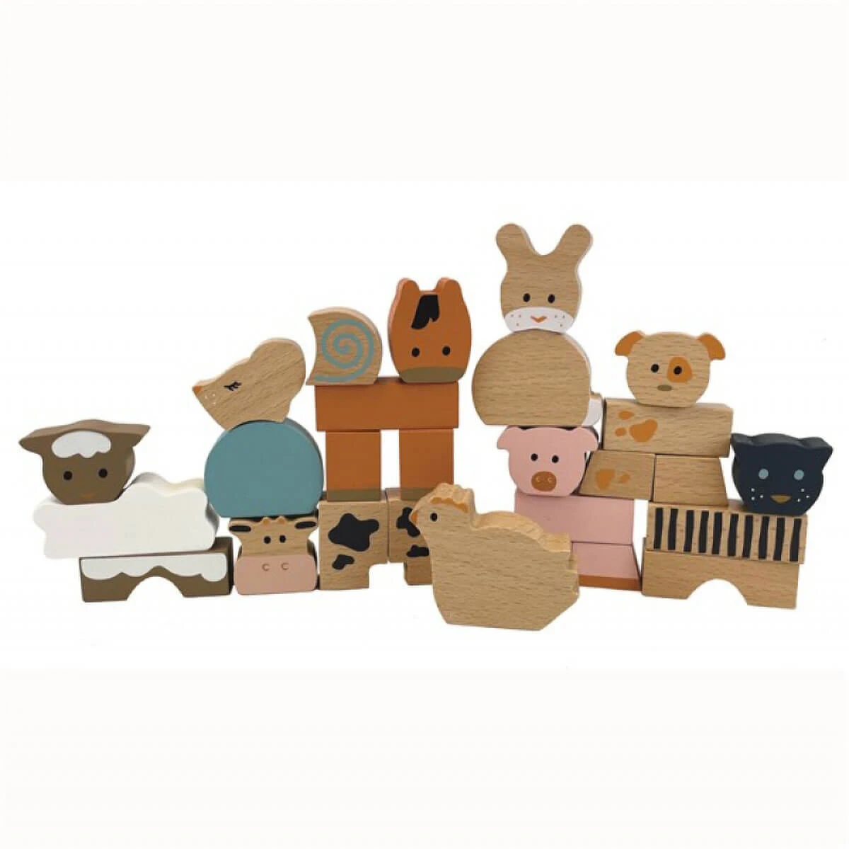 Egmont Wooden Animal Blocks - Farm - Egmont