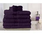 Nuvola 100% Premium Certified Egyptian Cotton Large Bath Towel Set | 7 or 14pc Sets - 10 Colours - Aubergine