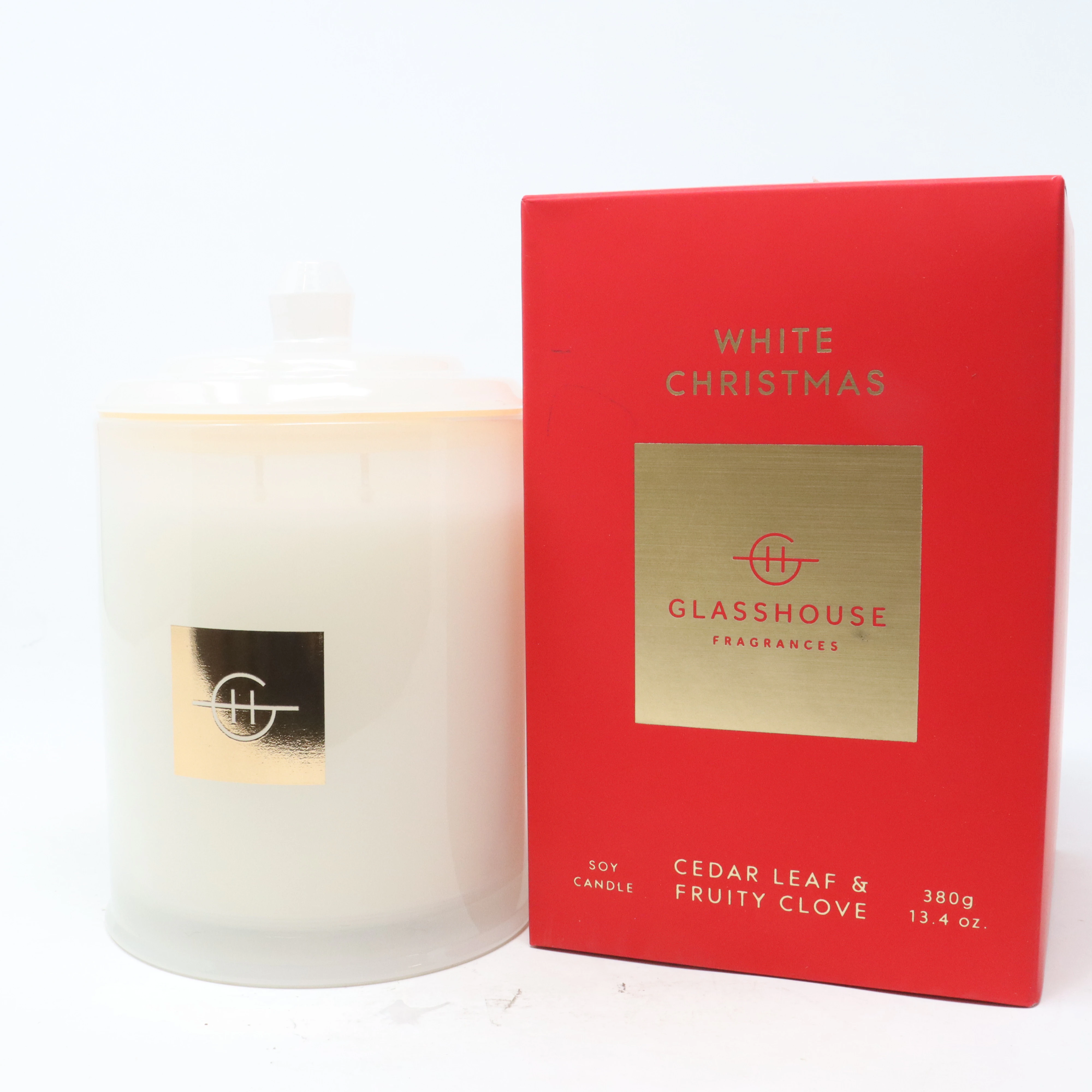 Glasshouse White Christmas Candle  13.4oz/380g New With Box