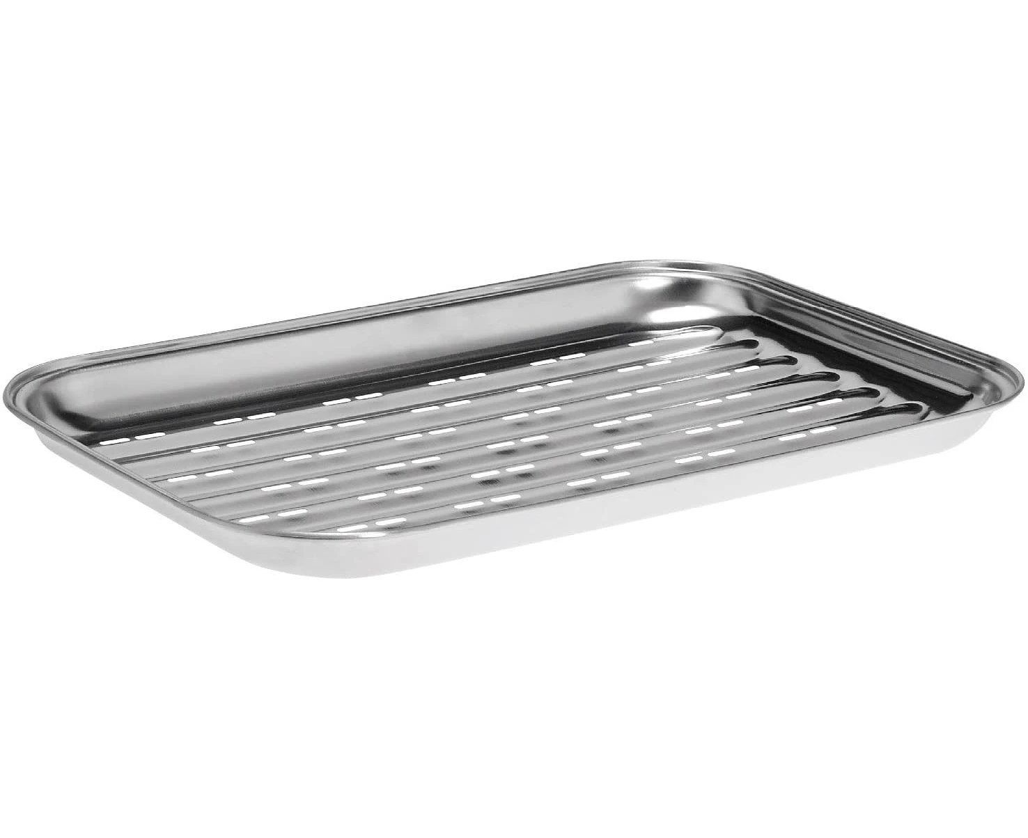 Grill Tray, Grill Pan, Stainless Steel, 35 X 25.5 Cm