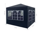 3x3m Party Tent Garden Gazebo With Side Panels Outdoor Wedding Event Marquee