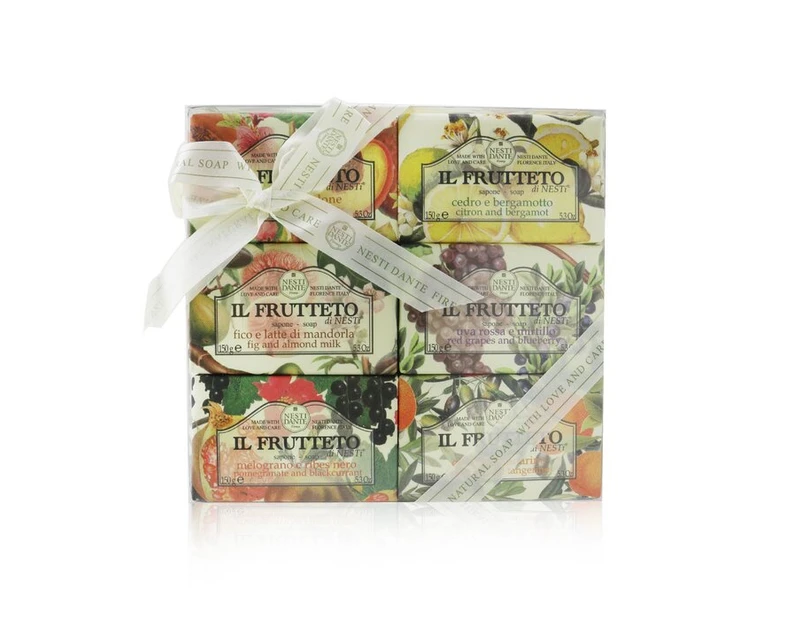 Nesti Dante Il Frutteto Soap Gift Set (#Peach & Lemon, #Citron & Bergamot, #Fig & Almond Milk, #Red Grapes & Blueberry, #Pomegranate & Blackcurrant,
