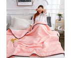 Summer Blankets Air Condition Comfort Lightweight Thin Quilt Pink