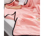 Summer Blankets Air Condition Comfort Lightweight Thin Quilt Pink