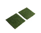 2Pcs Dog Grass Pee Pad Quickly Absorbent Breathable Reusable Portable Artificial Grass Pee Pad For Indoor Outdoor 30X30Cm / 11.8X11.8In